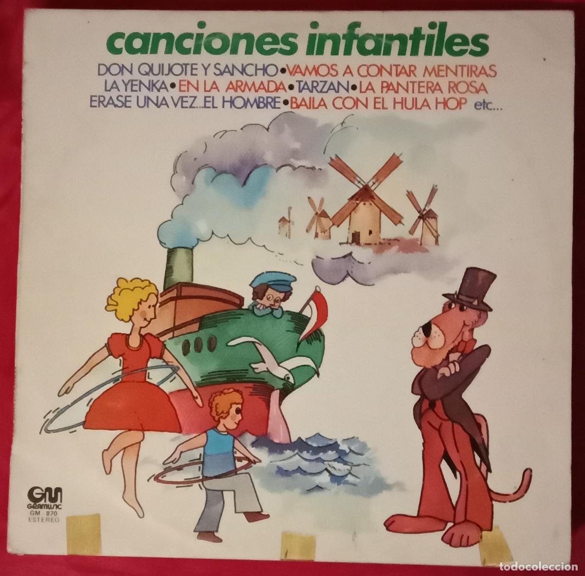 Discos de vinilo: Canciones Infantiles - Don Quijote y Sancho / La Yenka / Tarz&aacute;n... Edit. Gramusic. 1979