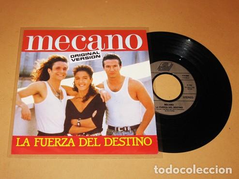 Discos de vinilo: MECANO - LA FUERZA DEL DESTINO / UN A&Ntilde;O MAS - SINGLE - 1990 - IMPORTADO