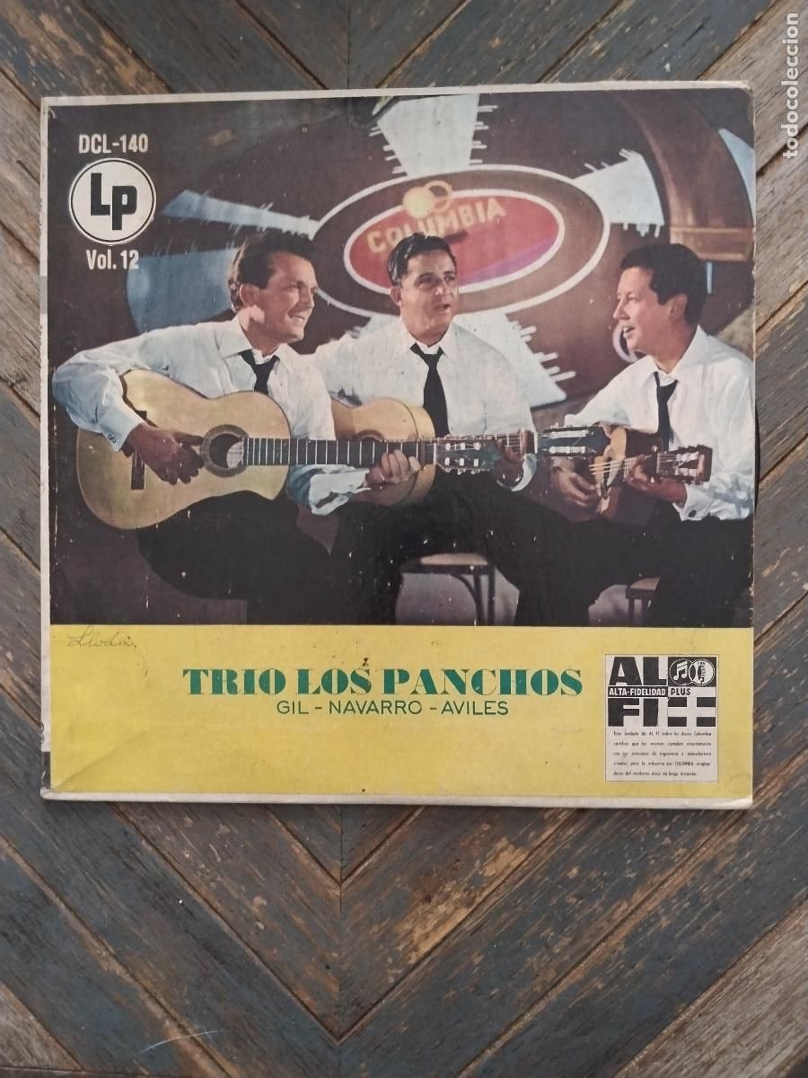 Discos de vinilo: Tr&iacute;o Los Panchos &ndash; LP Vol. 12 &ndash; DCL‑140 &ndash; Columbia M&eacute;xico &ndash; Gil / Navarro / Avil&eacute;s