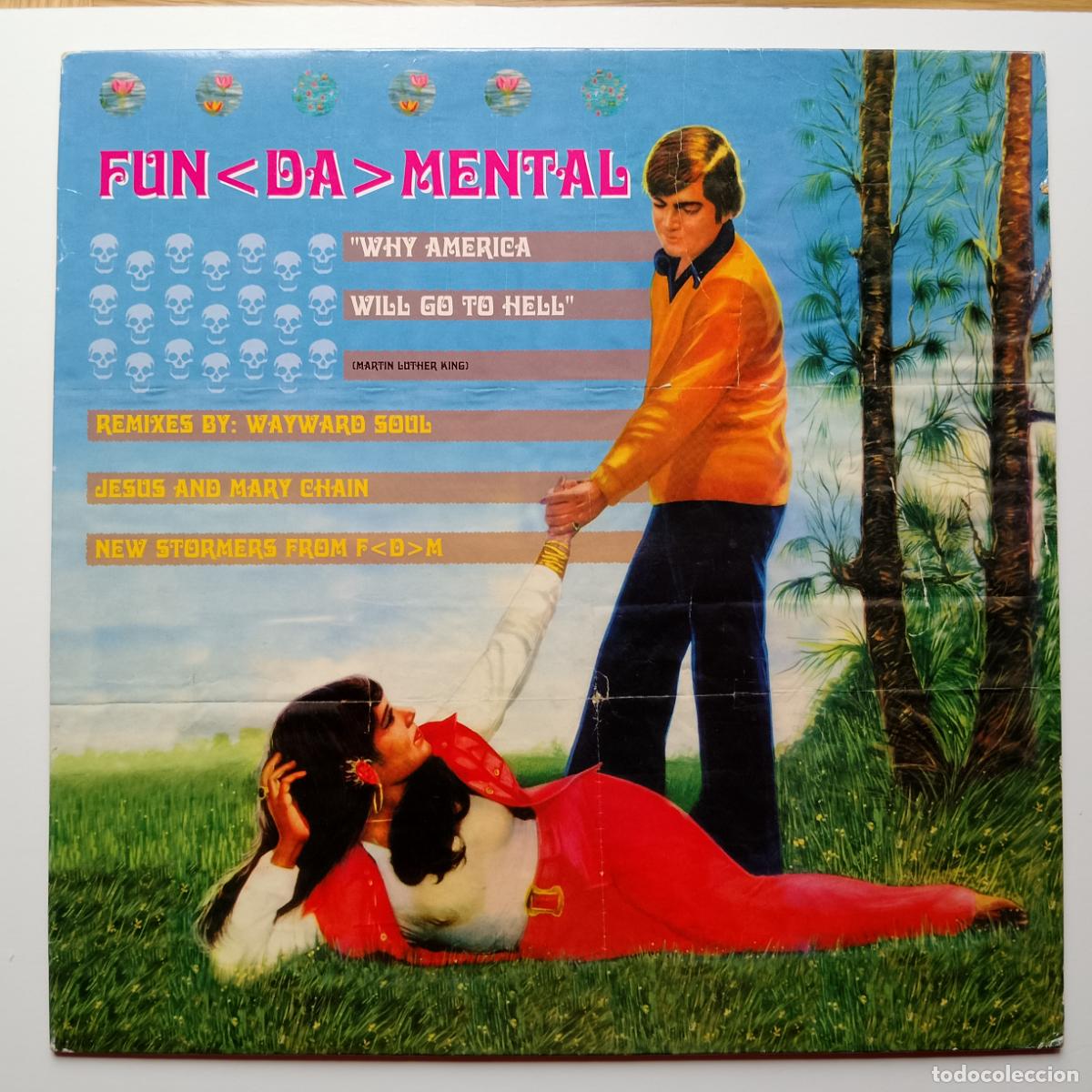 Discos de vinilo: Fun-Da-Mental-Why America Will Go To Hell (12'' Nation Records 1999) Remix The Jesus & Mary Chain