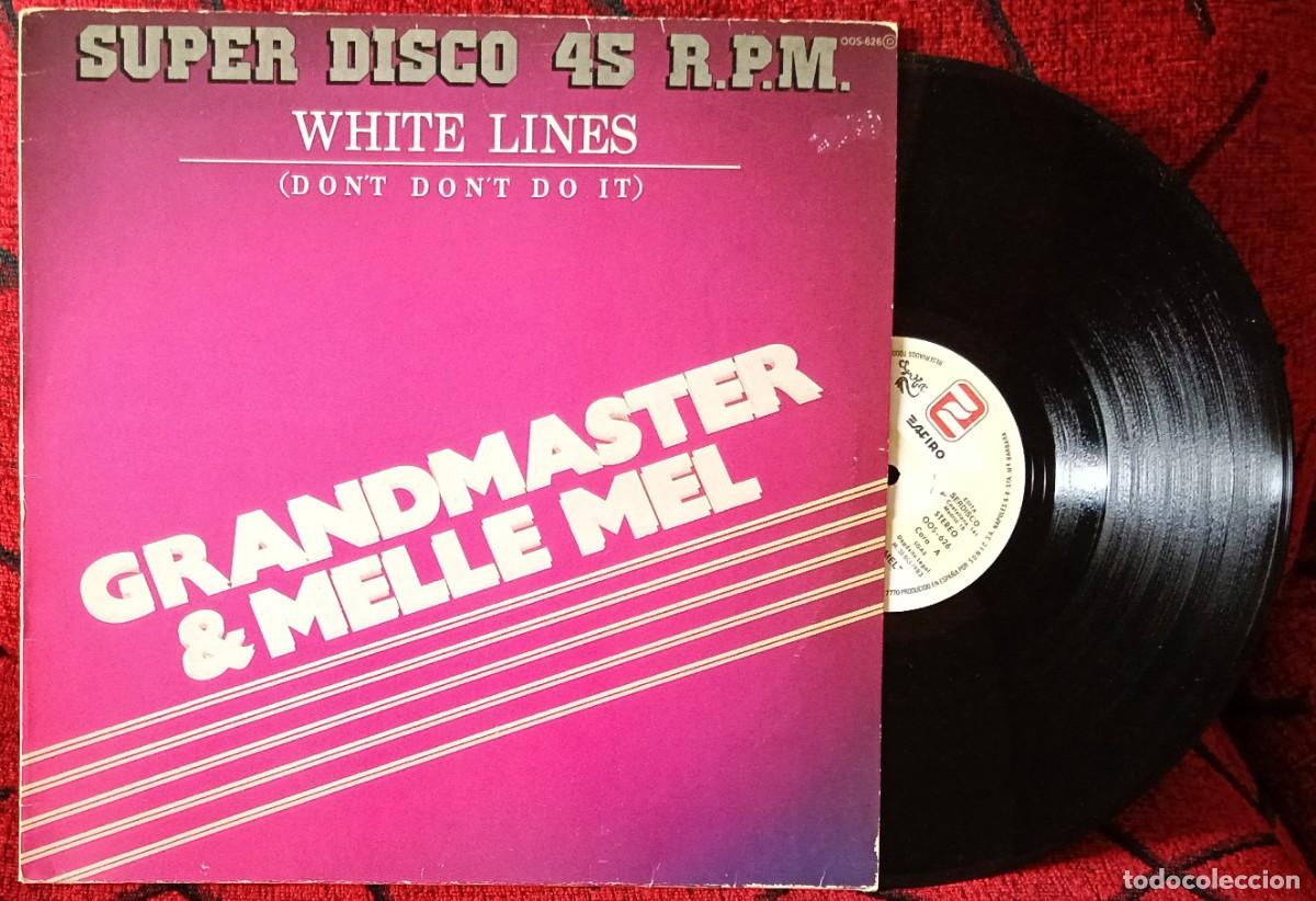 Discos de vinilo: GRANDMASTER & MELLE MEL *White Lines (Don't Don't Do It)* MAXI SINGLE VINILO 1983