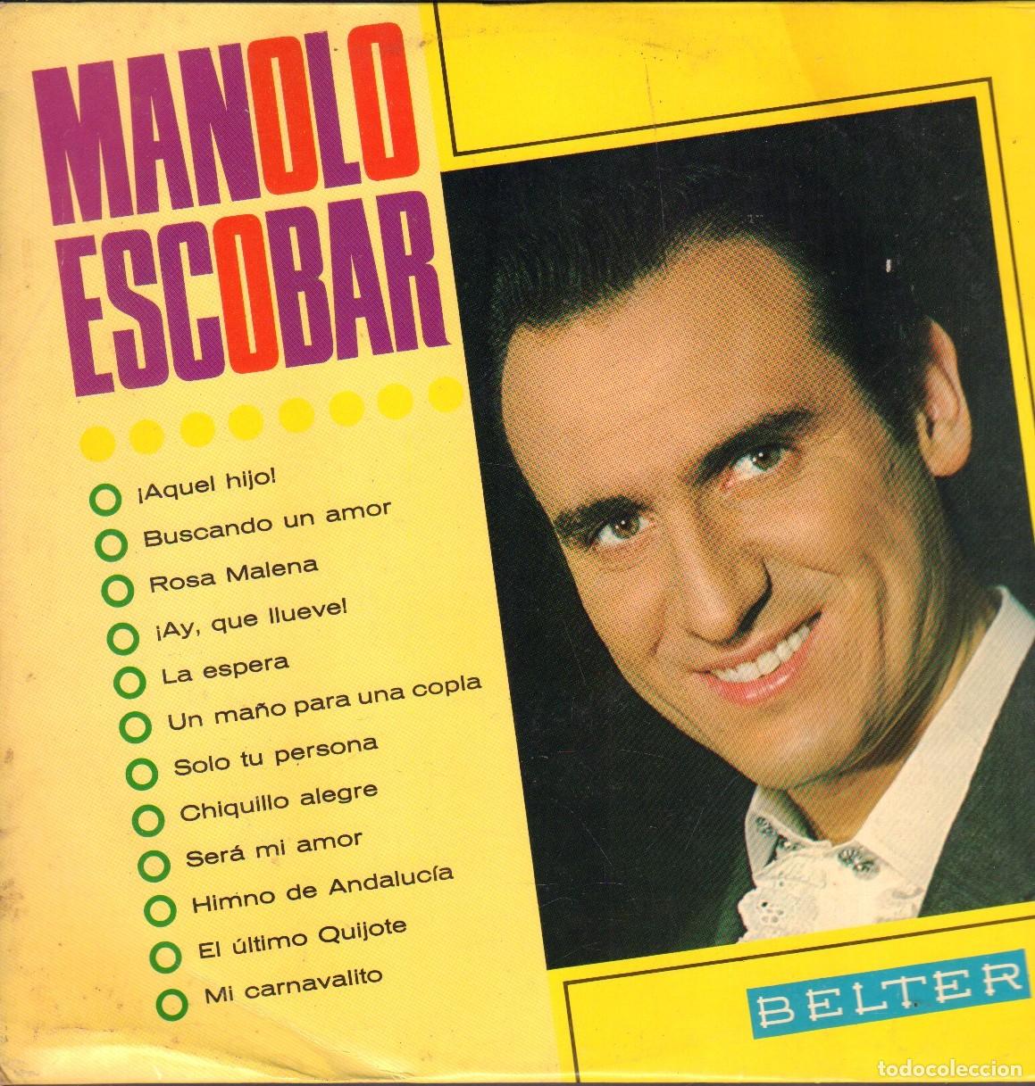 Discos de vinilo: MANOLO ESCOBAR - BUSCANDO UN AMOR, ROSA MALENA, LA ESPERA.../ LP BELTER 1967 RF-26119