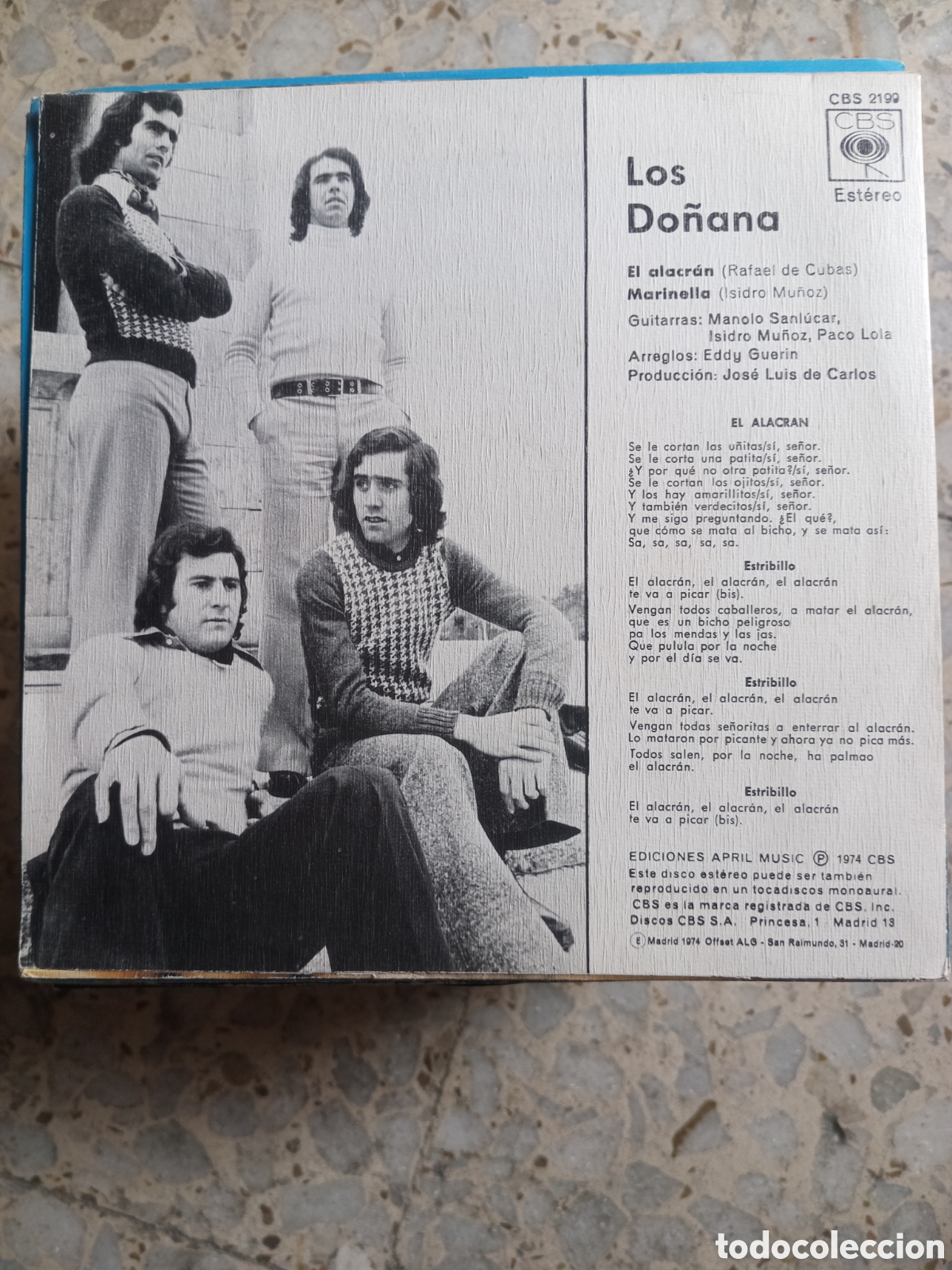 Discos de vinilo: SGL LOS DO&Ntilde;ANA EL ALACRAN 1974 - Foto 2