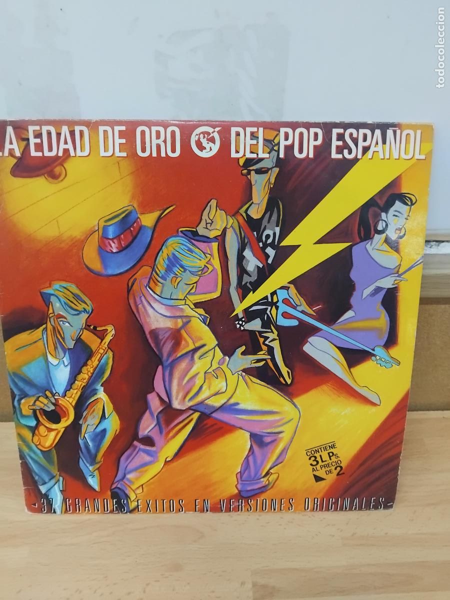 Discos de vinilo: LA EDAD DE ORO DEL POP ESPA&Ntilde;OL. 3 LPS 37 GRANDES EXITOS EN VERSIONES ORIGINALES. ARIOLA 1987.