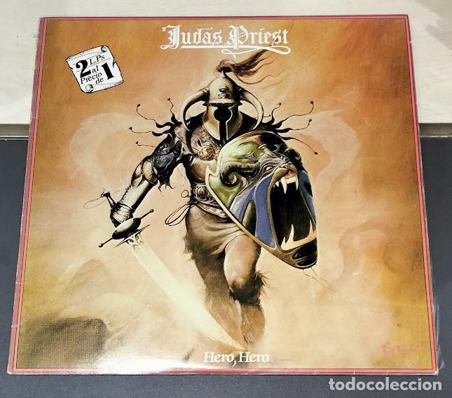Discos de vinilo: Judas Priest - Hero, Hero - 2LP Victoria ref. VLP-23. Ed. espa&ntilde;ola.