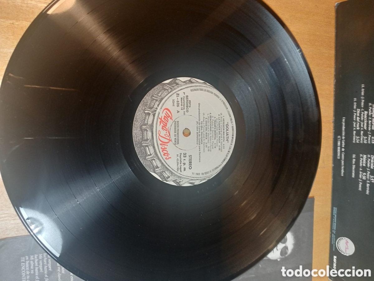 Discos de vinilo: Goliath. Goliath. Chapa Discos. - Foto 2