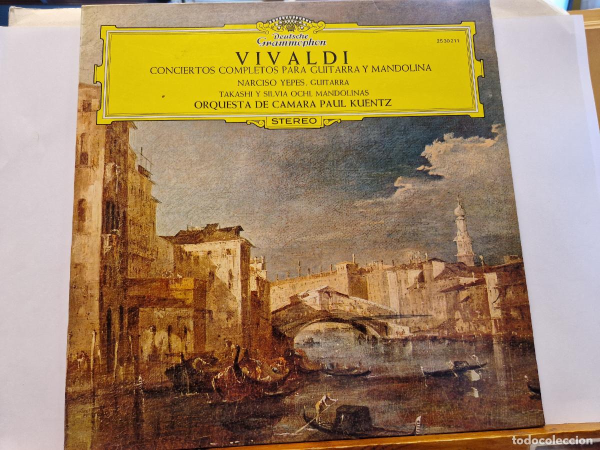 Discos de vinilo: SINGLE. VIVALDI. CONCIERTOS COMPLETOS PARA GUITARRA Y MANDOLINA. ORQUESTA DE CAMARA PAUL KUENTZ.