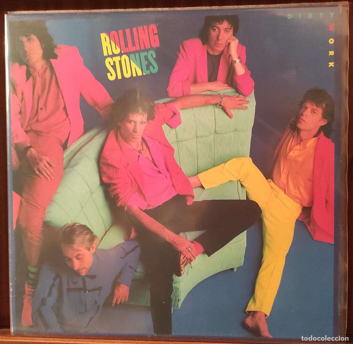 Discos de vinilo: Rolling Stones &ndash; Dirty Work VINILO EDIDICON ESPA&Ntilde;OLA A&Ntilde;O 1986