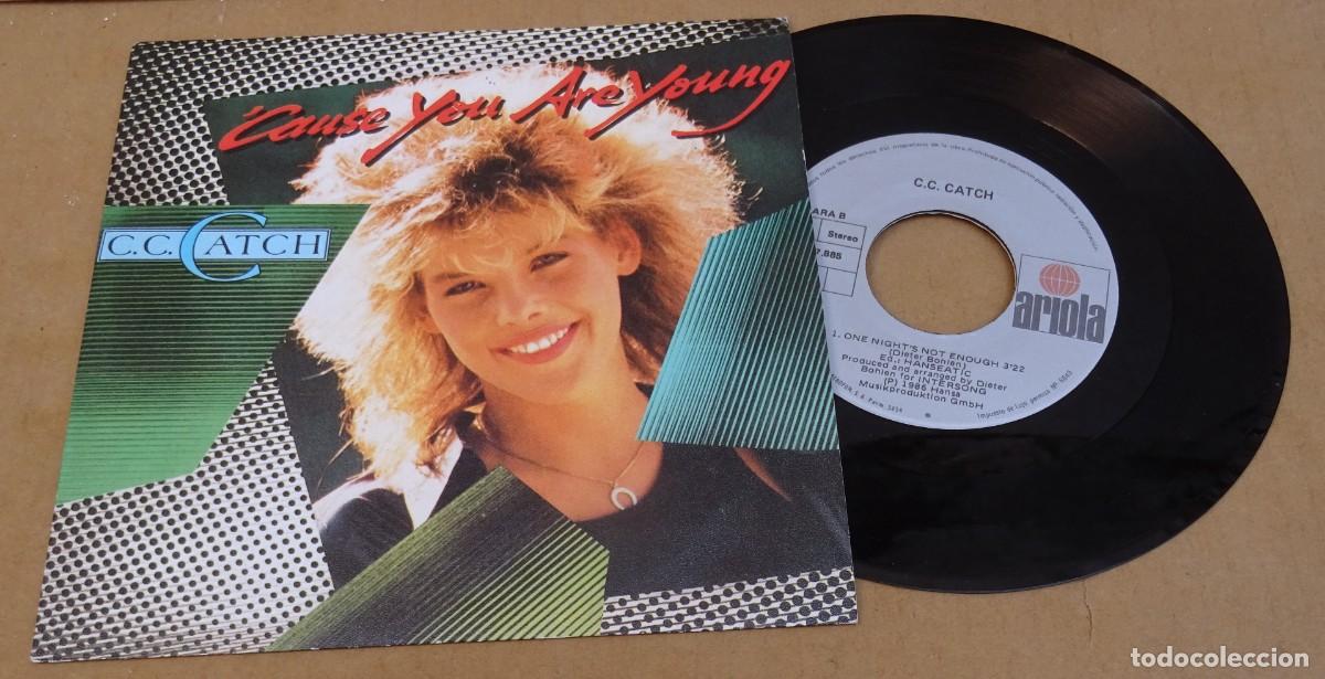 Discos de vinil: C.C. Catch - 'Cause You Are Young Single Ariola Barcelona 1986
