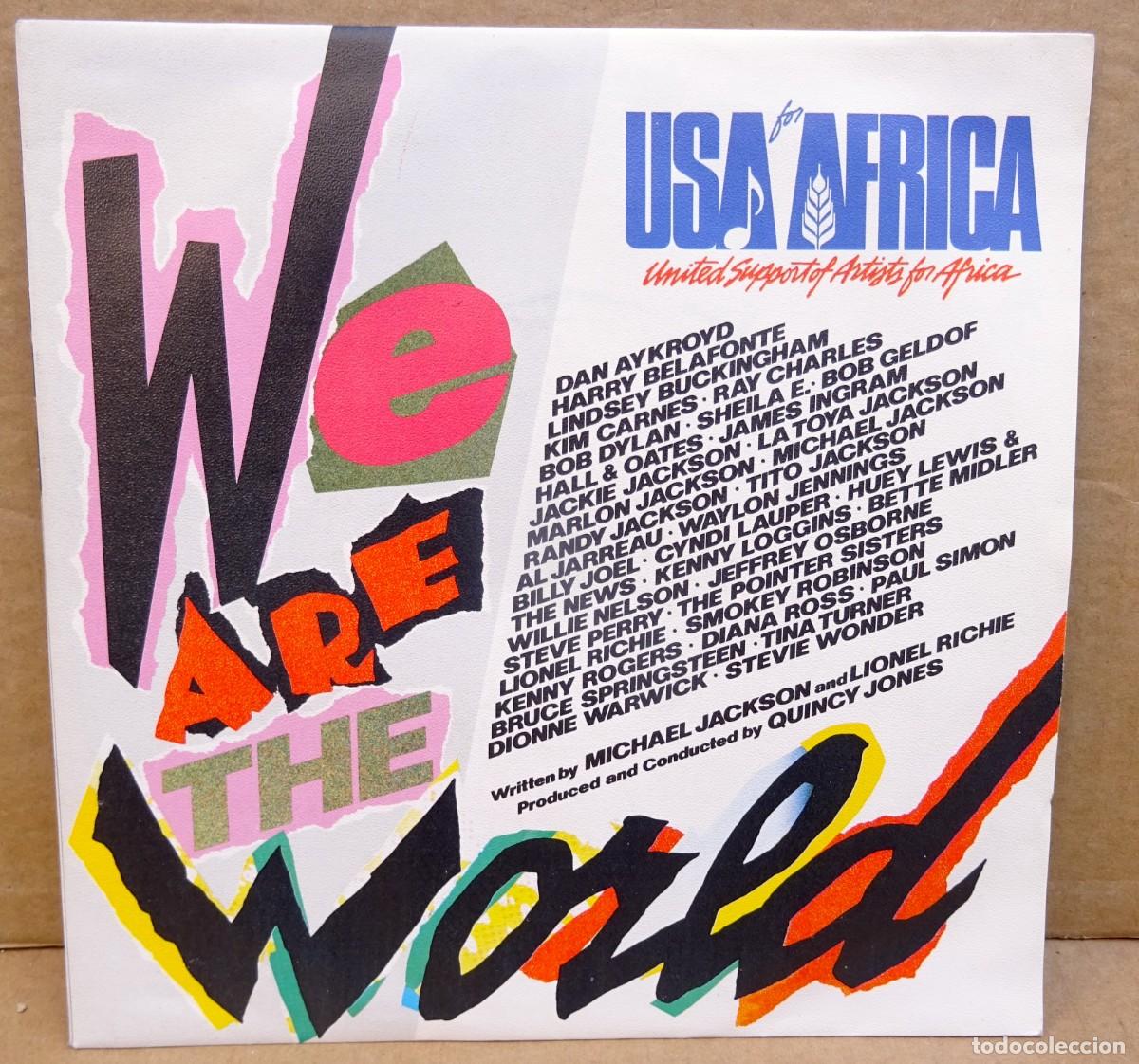 Discos de vinil: We are the world Usa for Africa Quincy Jones Michael Jackson &hellip;.CBS Madrid 1985