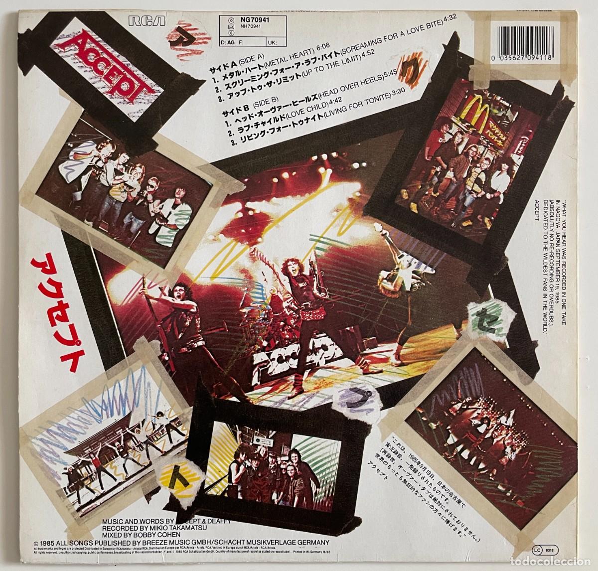 Discos de vinilo: Accept &ndash; Kaizoku-Ban. - Foto 2