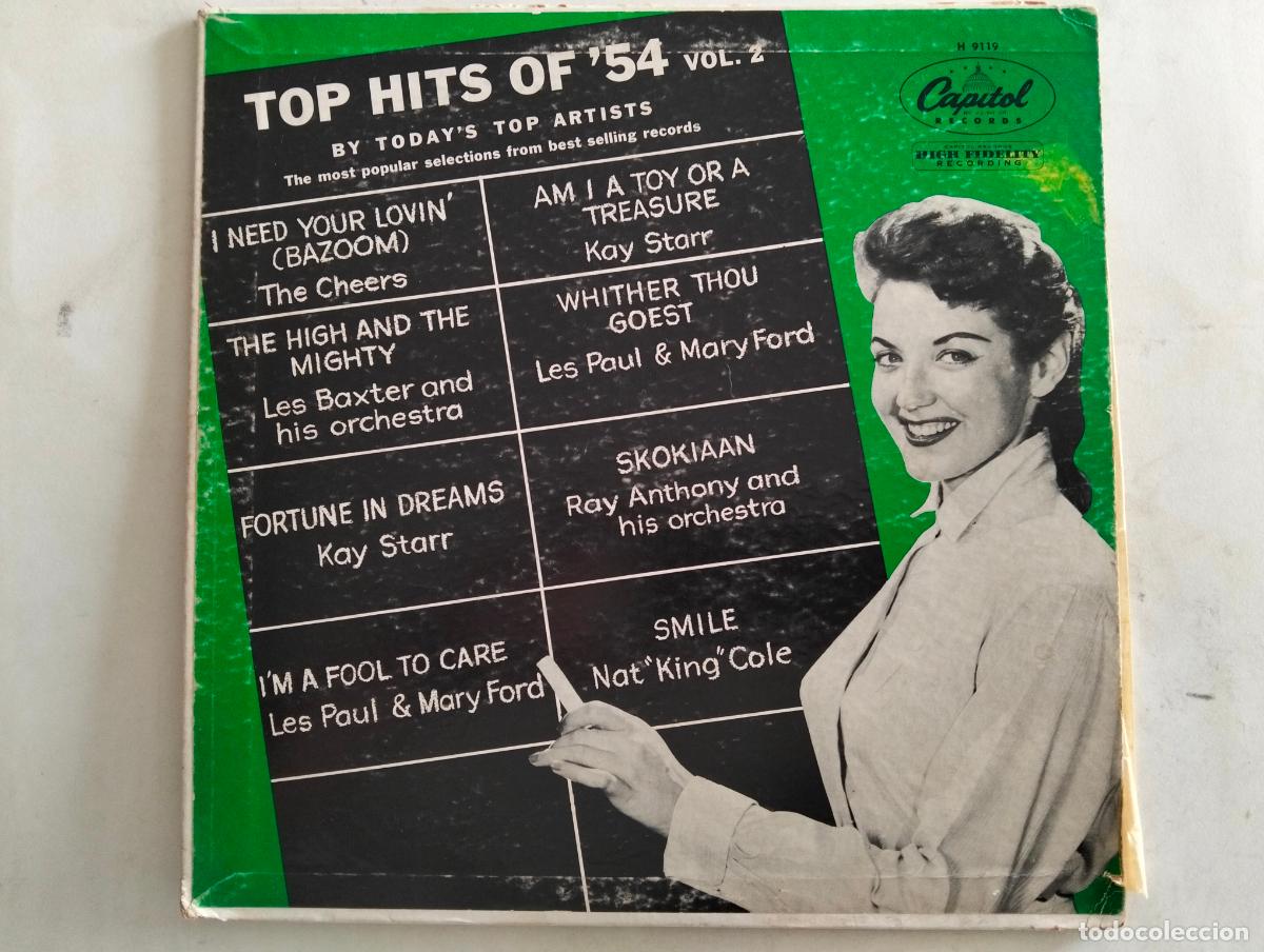 Discos de vinilo: TOP HITS OF '54, VOL 2, DISCO MAXI SINGLE, EDITADO CAPITOL RECORDS, A&Ntilde;O 1954