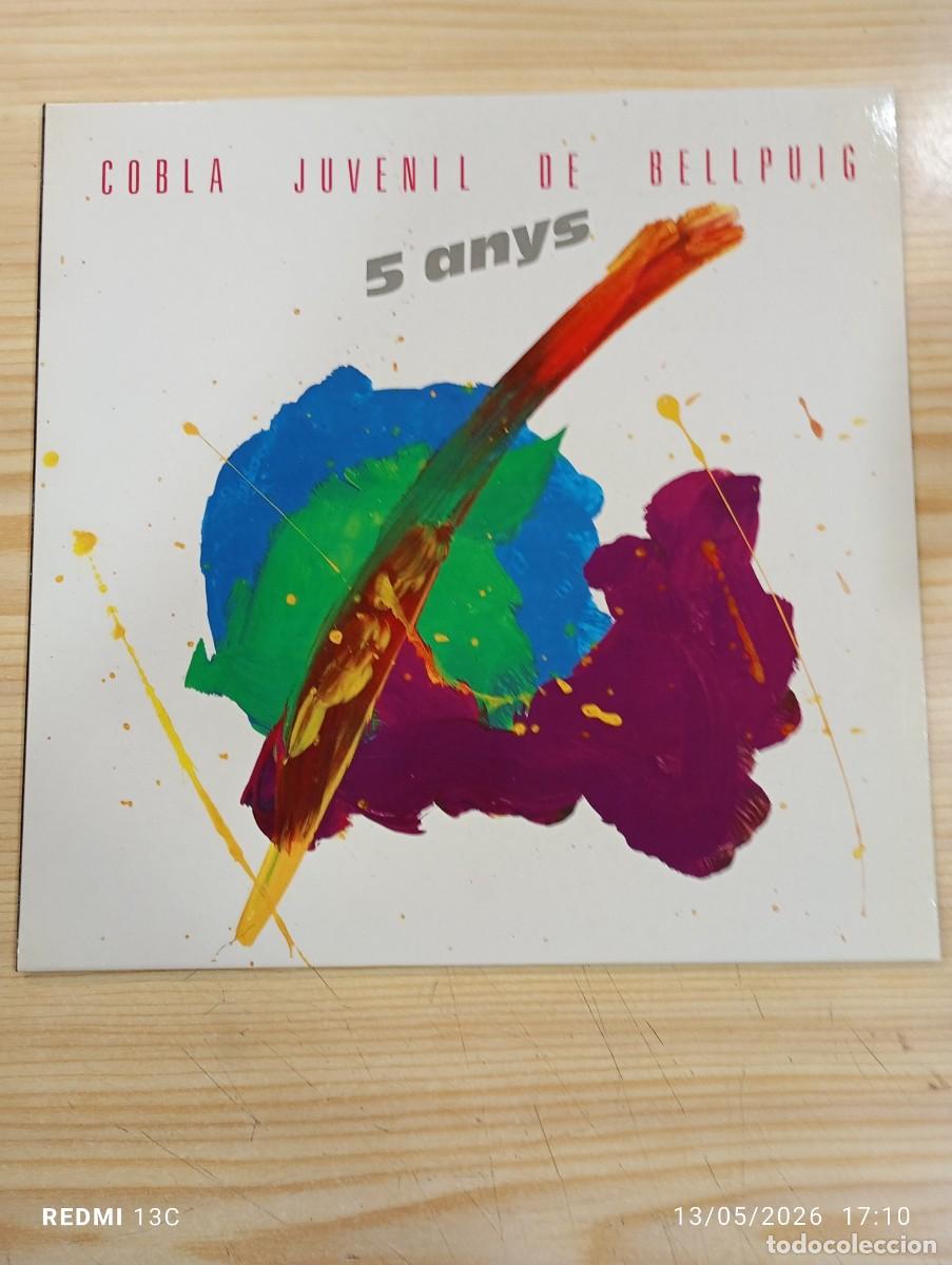 Discos de vinilo: Lp - Cobla Juvenil de Bellpuig - 5 anys - Picap 1990 - Excelente copia