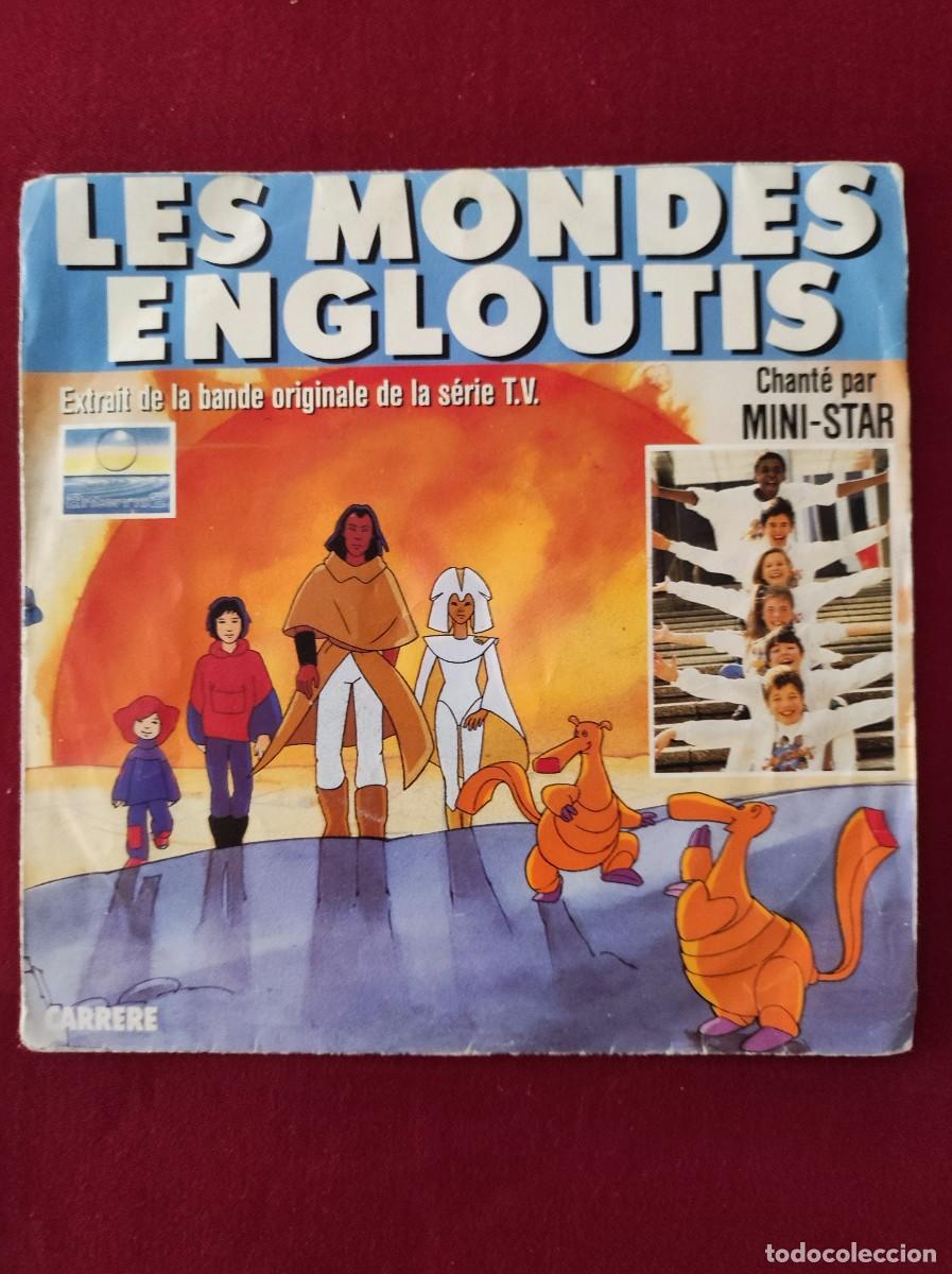 Discos de vinilo: Disco Vinilo Single (45 RPM) - BSO Serie &rdquo;Les Mondes Engloutis&rdquo; (Los Mundos Sumergidos, 1985)