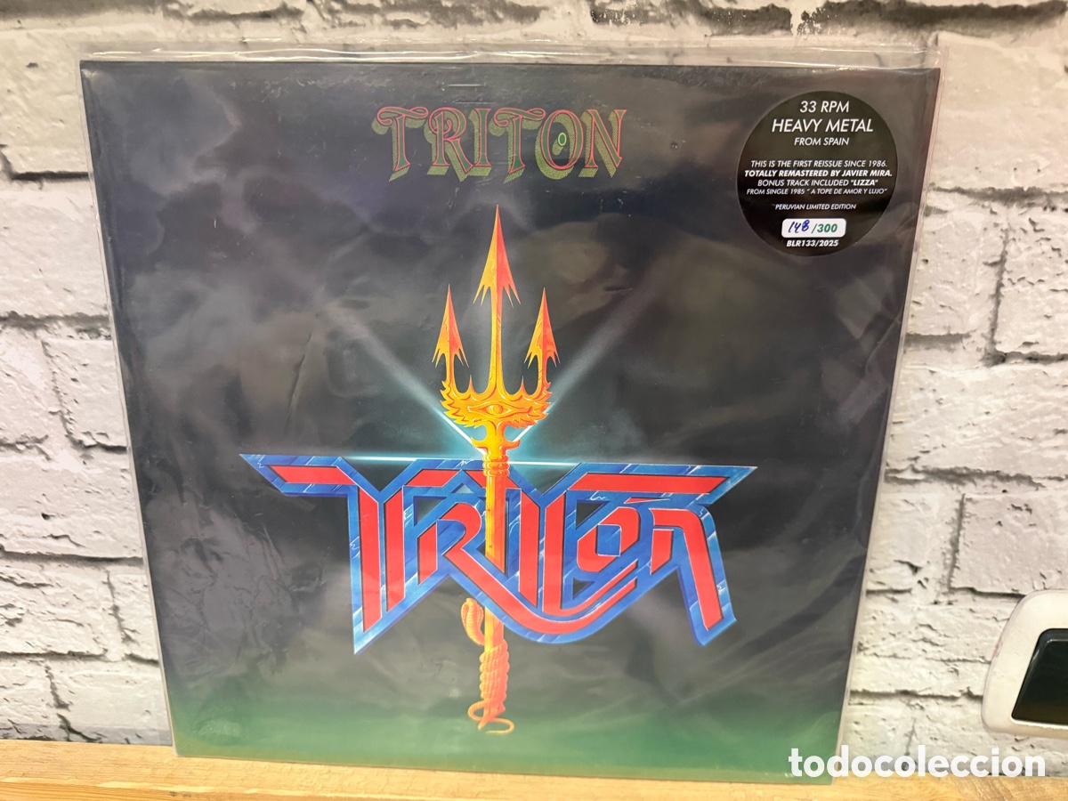 Discos de vinilo: Triton. Heavy metal from spain. Reedici&oacute;n oficial de Peru limitada a 300 copias. Nuevo sin uso