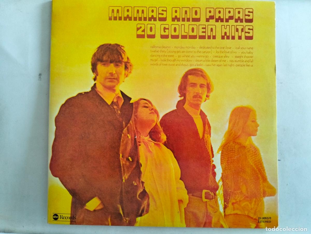 Discos de vinilo: MAMAS AND PAPAS, DISCO DOBLE LP 20 GOLDEN HITS, EDITADO ABC RECORDS, A&Ntilde;O 1977