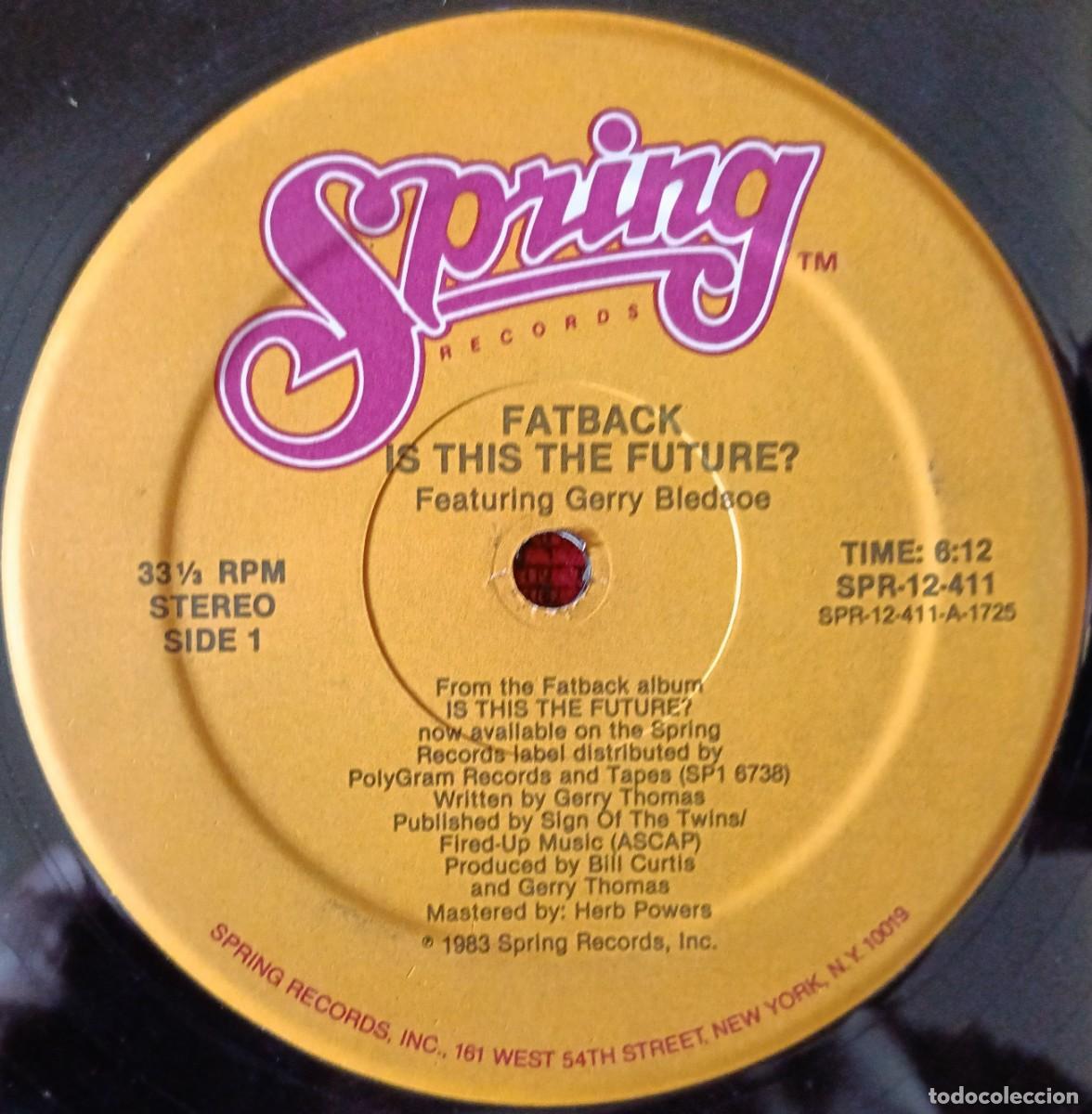 Discos de vinilo: FATBACK ** Is This The Future? ** MAXI SINGLE VINILO 1983 USA