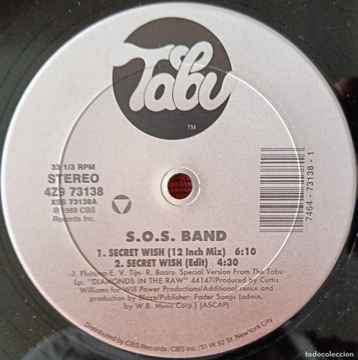 Discos de vinilo: S.O.S. BAND ** Secret Wish ** MAXI SINGLE VINILO 1989 USA