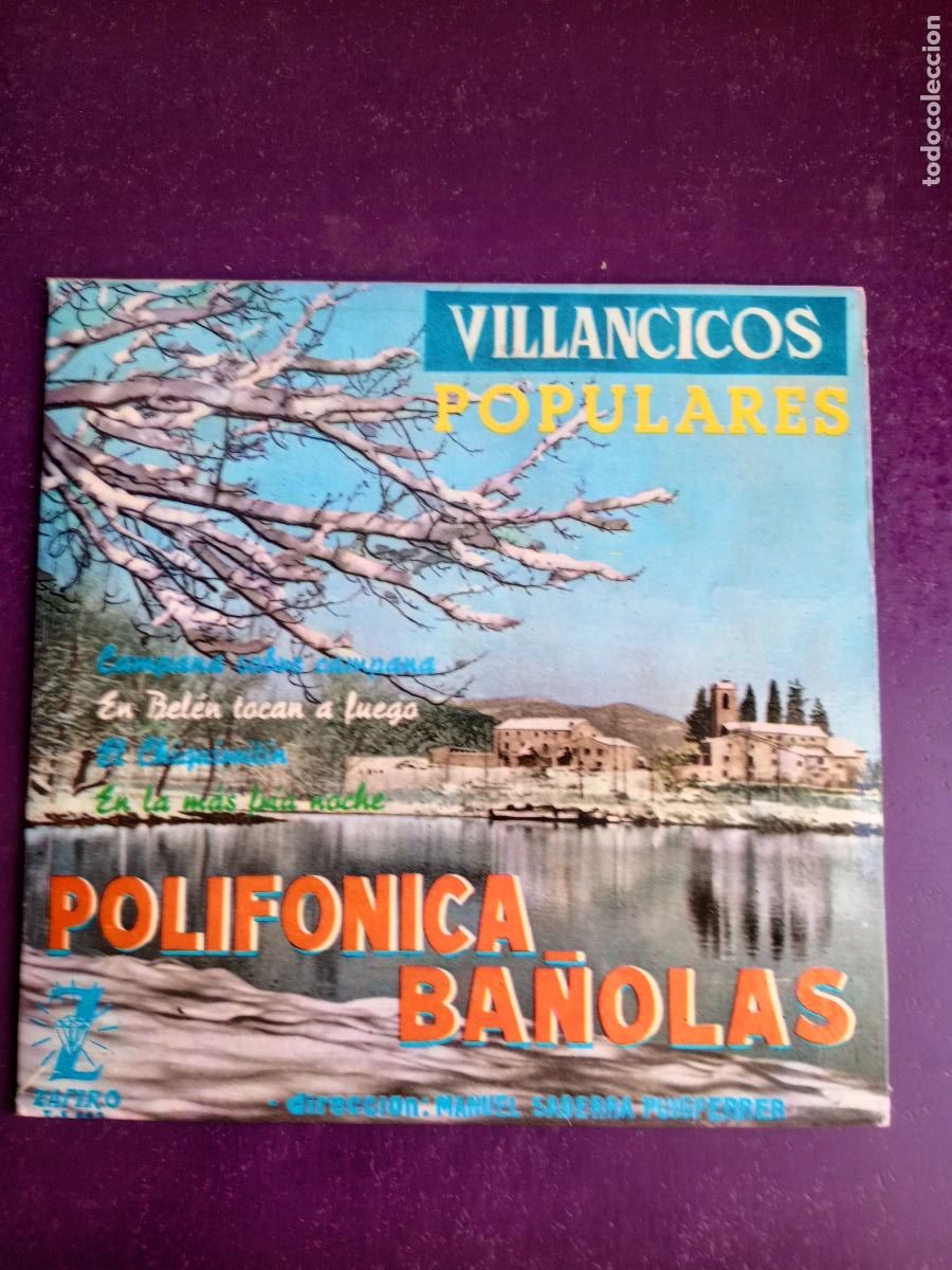 Discos de vinilo: VILLANCICOS POPULARES - POLIFONICA BA&Ntilde;OLAS BANYOLES - EP ZAFIRO 1963 - NAVIDAD FOLK