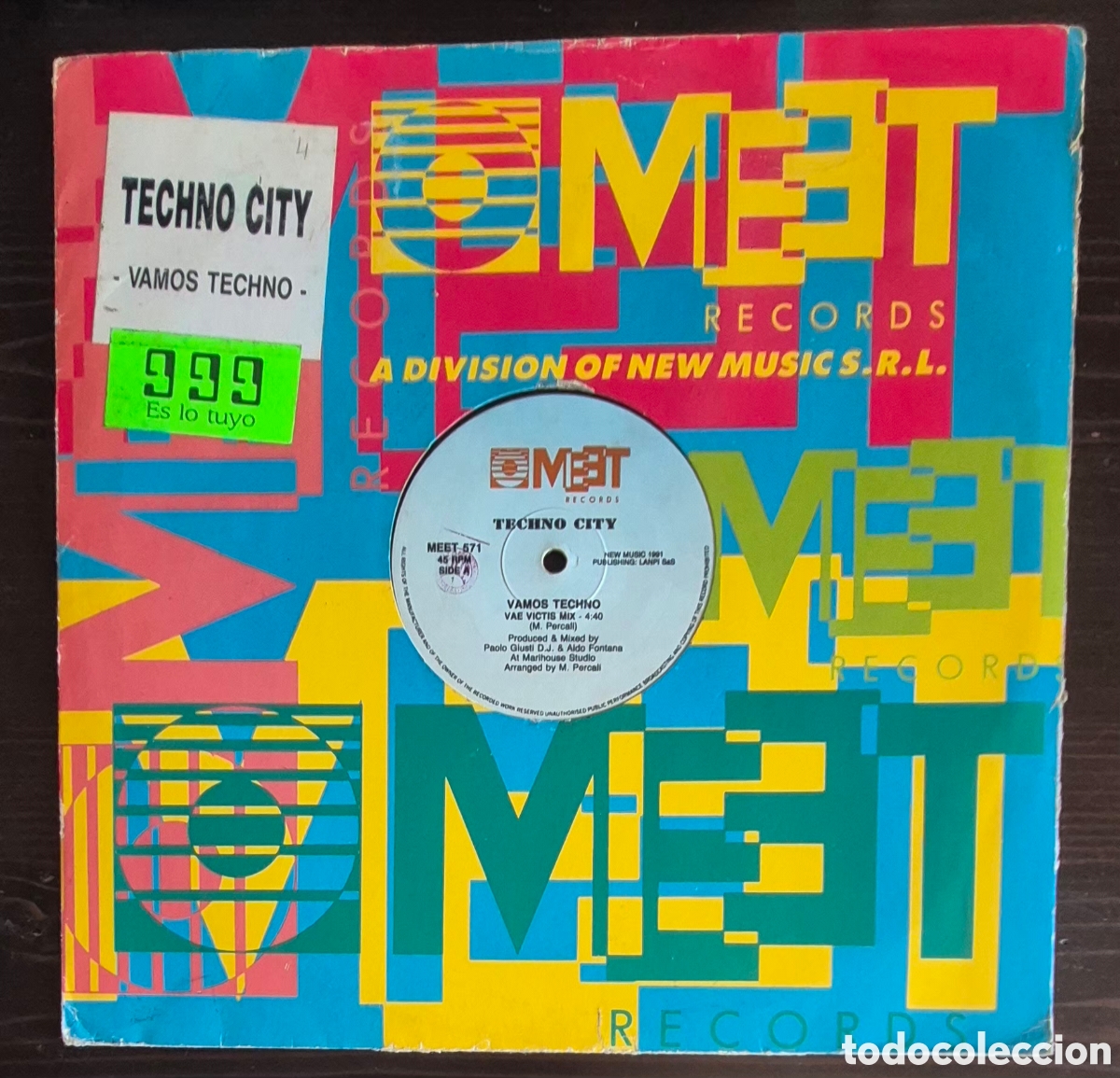 Discos de vinilo: MAXI - TECHNO CITY - VAMOS TECHNO - 1991 ESPA&Ntilde;A (ITALO-DISCO)