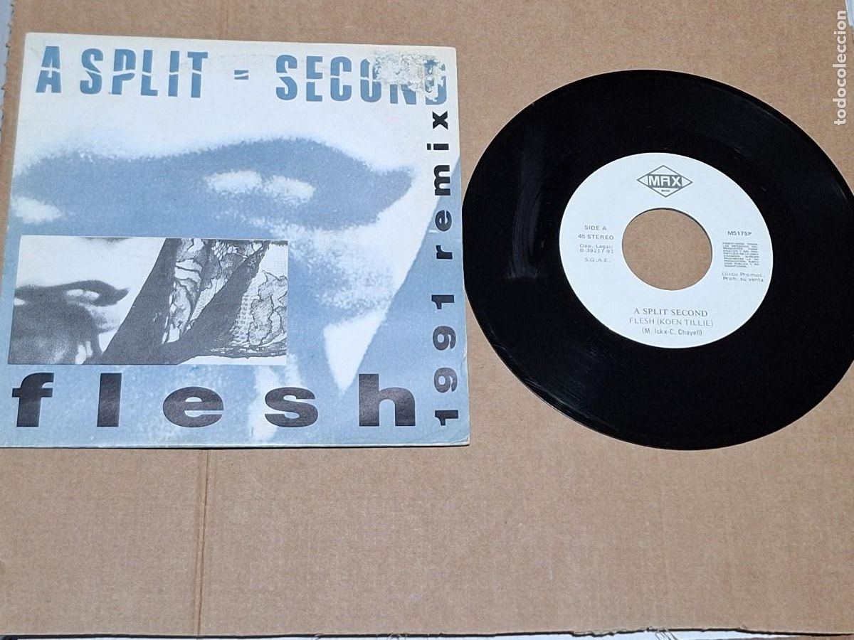 Discos de vinilo: A Split Second &ndash; Flesh (1991 Remix) Single Promo Espa&ntilde;a