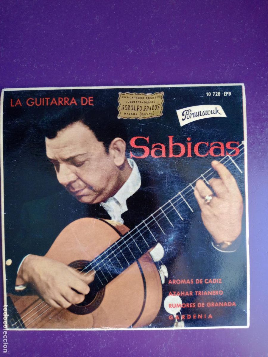 Discos de vinilo: La Guitarra De Sabicas - EP BRUNSWICK 195? - FLAMENCO - AROMAS DE CADIZ +3