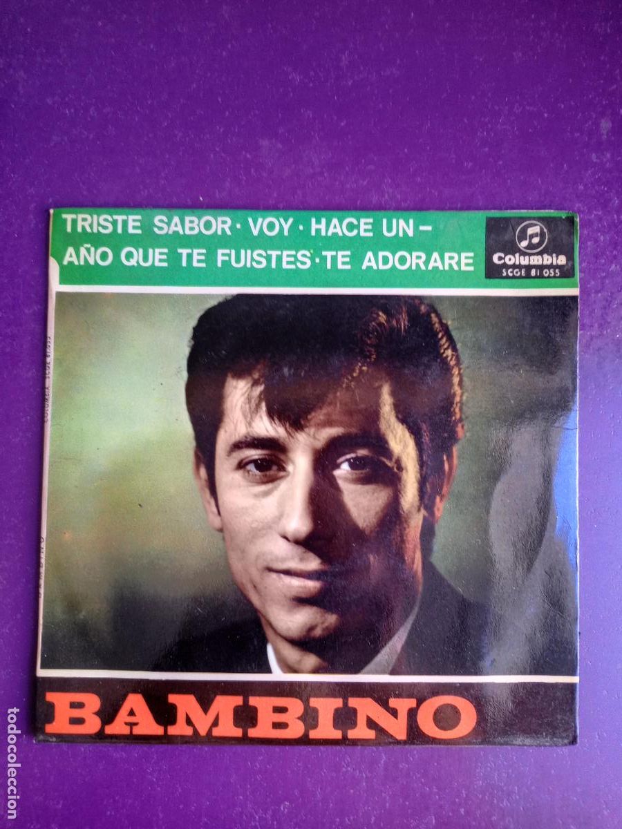 Discos de vinilo: BAMBINO EP COLUMBIA 1965 - TRISTE SABOR / VOY +2 - RUMBAS BULERIAS