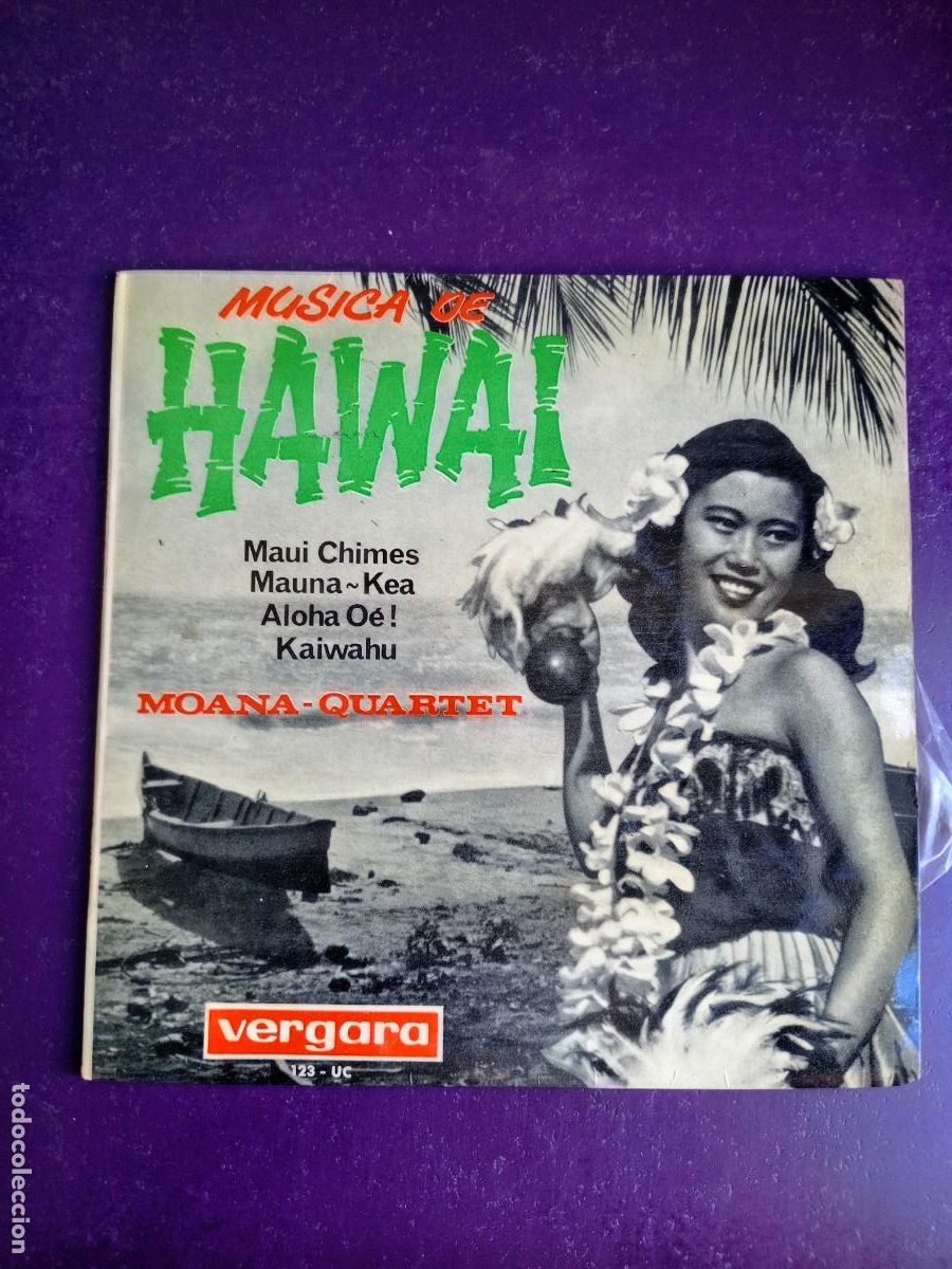 Discos de vinilo: Moana Quartet &lrm;&ndash; M&uacute;sica De Hawai - EP VERGARA 1964 - FOLK PACIFICO - MAUI CHIMES +3 -