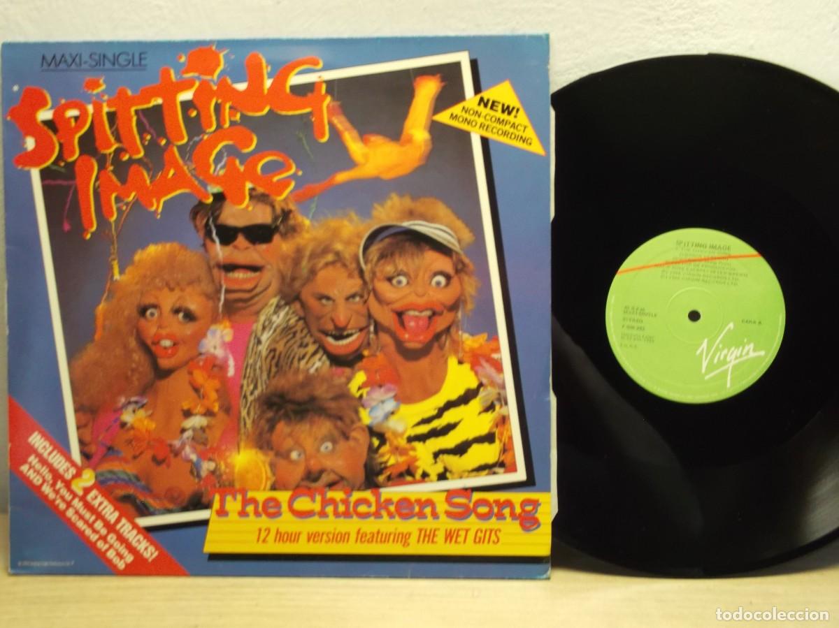 Discos de vinilo: Spitting Image - Chicken Song 12&rdquo; MAXI Single - Foto 1