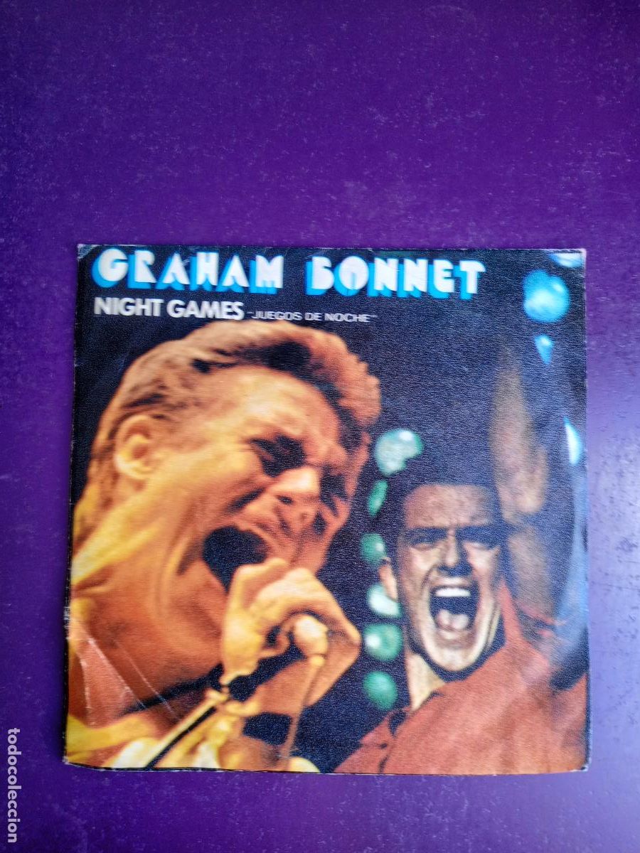 Discos de vinilo: Graham Bonnet &ndash; Night Games = Juegos De Noche - Sg VERTIGO 1981 - HARD ROCK AOR