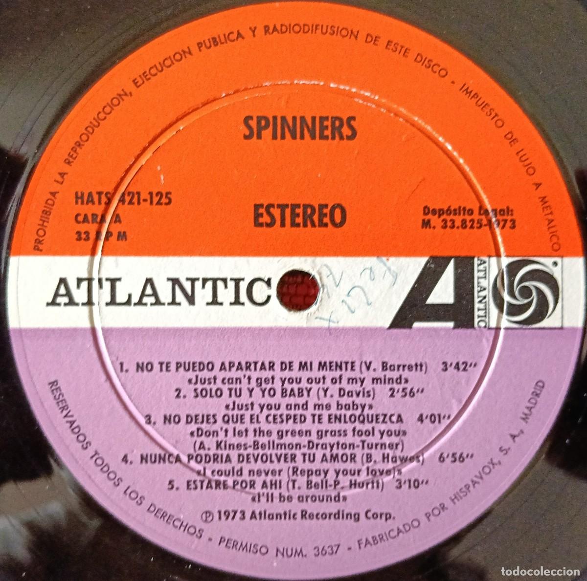 Discos de vinilo: SPINNERS ** Spinners ** VINILO LP 1973 - Foto 3