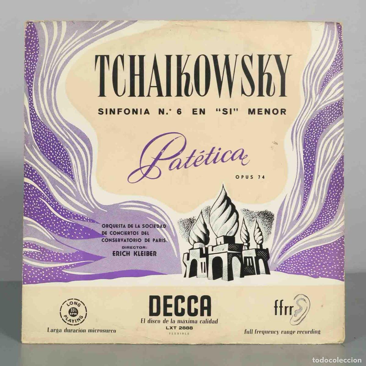 Discos de vinilo: LP. Tchaikovsky - Sinfon&iacute;a n.&ordm; 6 Pat&eacute;tica - Erich Kleiber, Orquesta de la Sociedad de Conciertos de