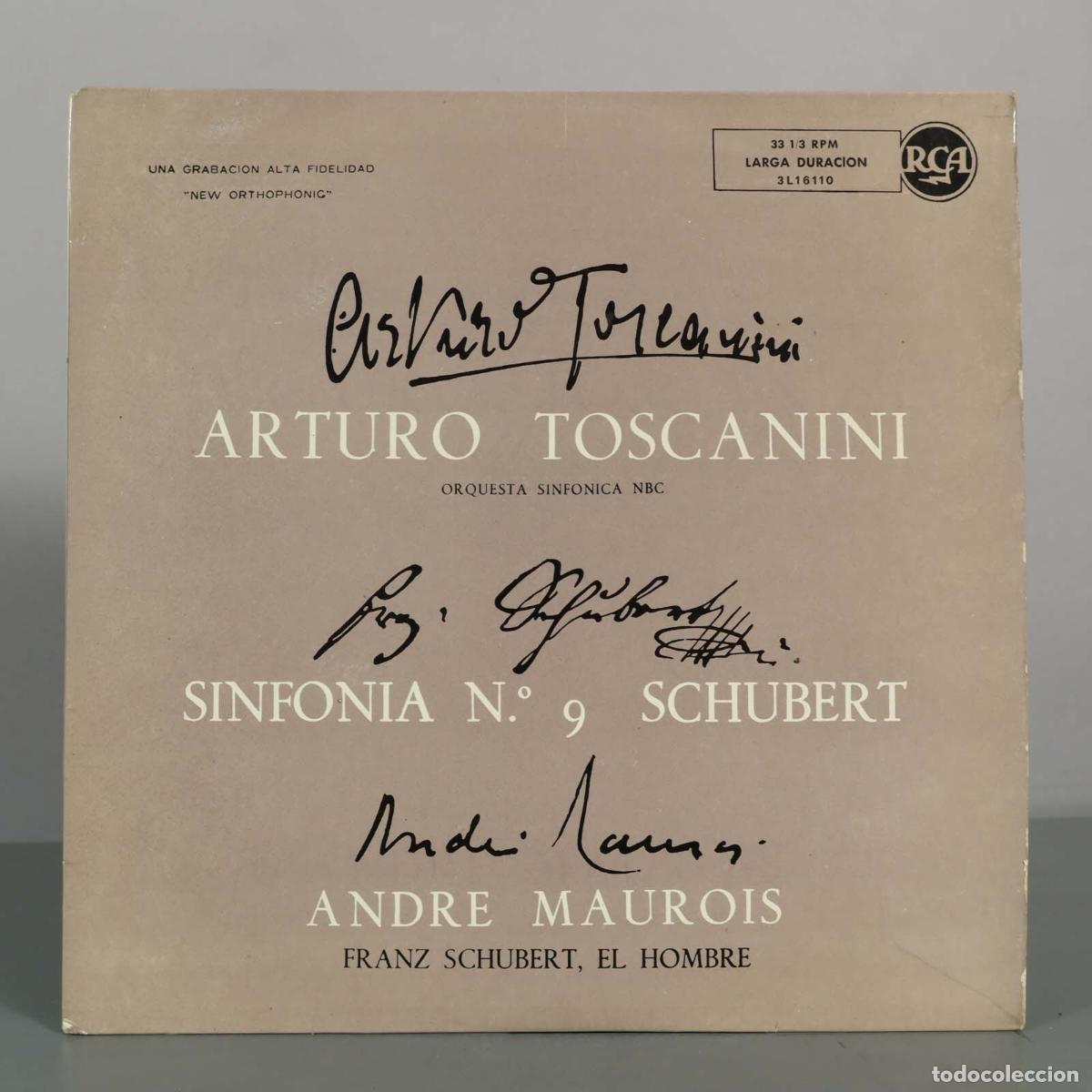 Discos de vinilo: LP. Sinfon&iacute;a N.&ordm; 9 - Franz Schubert - Arturo Toscanini, NBC Symphony Orchestra, Andr&eacute; Maurois