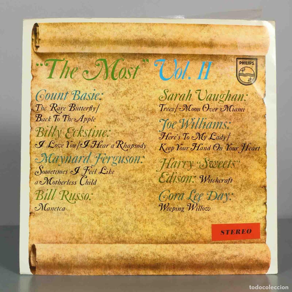 Discos de vinilo: LP. The Most Vol. II - Count Basie, Sarah Vaughan, Billy Eckstine, Maynard Ferguson, Bill Russo, Jo
