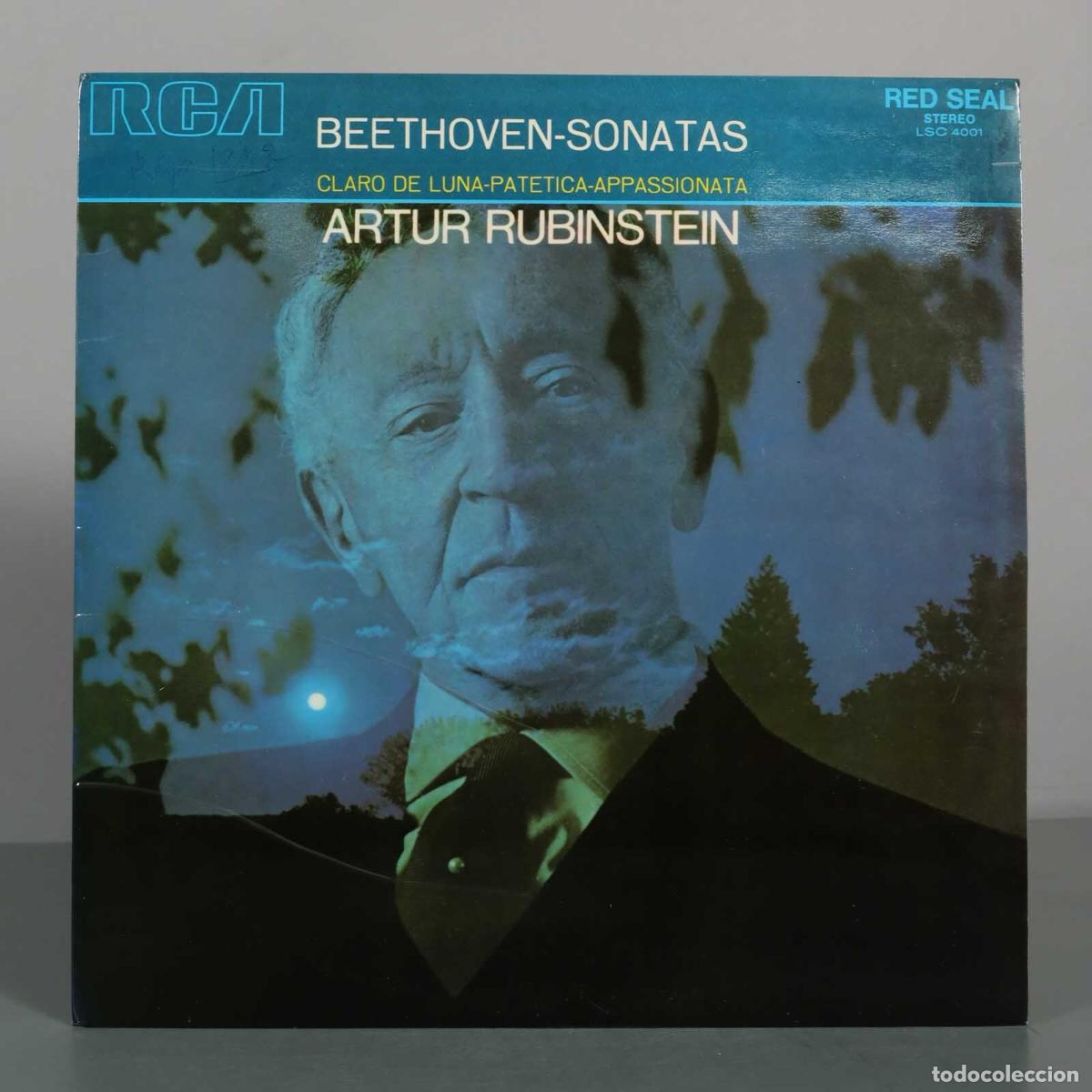 Discos de vinilo: LP. Beethoven-Sonatas: Claro de Luna, Pat&eacute;tica, Appassionata - Artur Rubinstein - RCA Red Seal