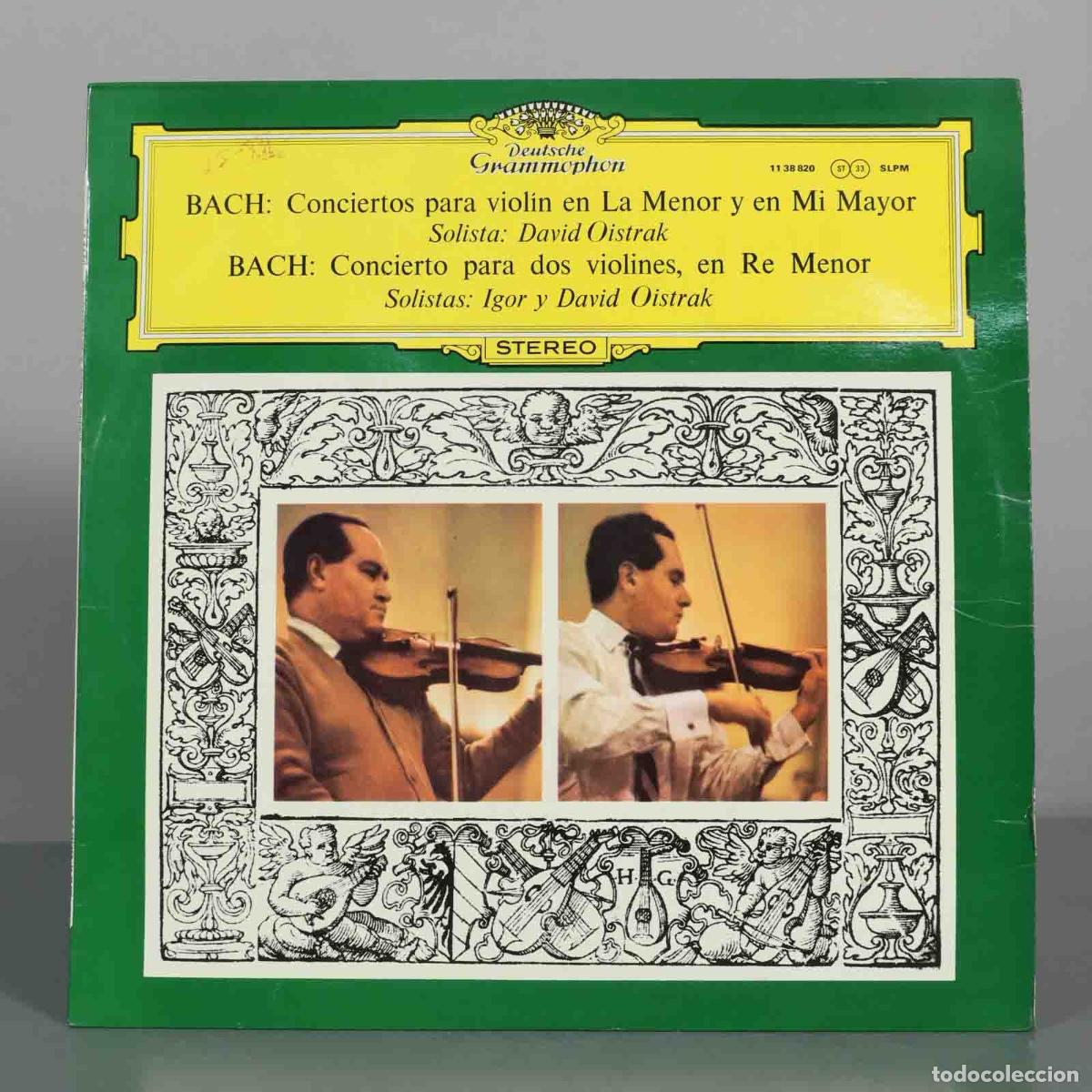 Discos de vinilo: LP. Bach: Conciertos para viol&iacute;n en La Menor y en Mi Mayor. Concierto para dos violines Oistrach