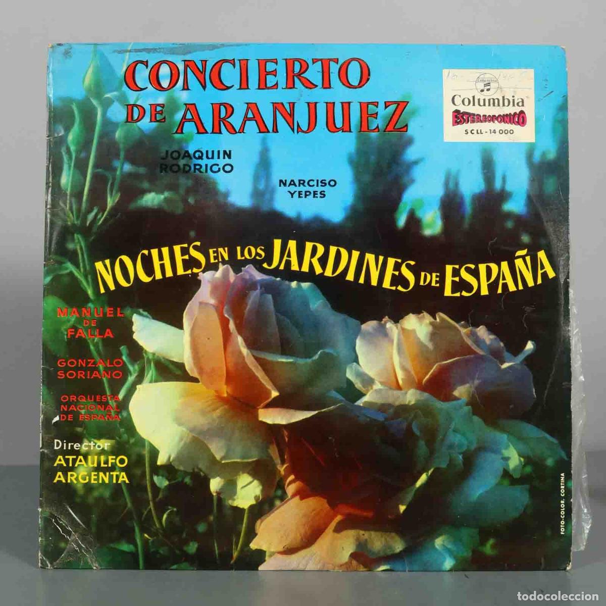 Discos de vinilo: LP. Concierto de Aranjuez - Noches en los Jardines de Espa&ntilde;a - Joaqu&iacute;n Rodrigo, Narciso Yepes, Manu