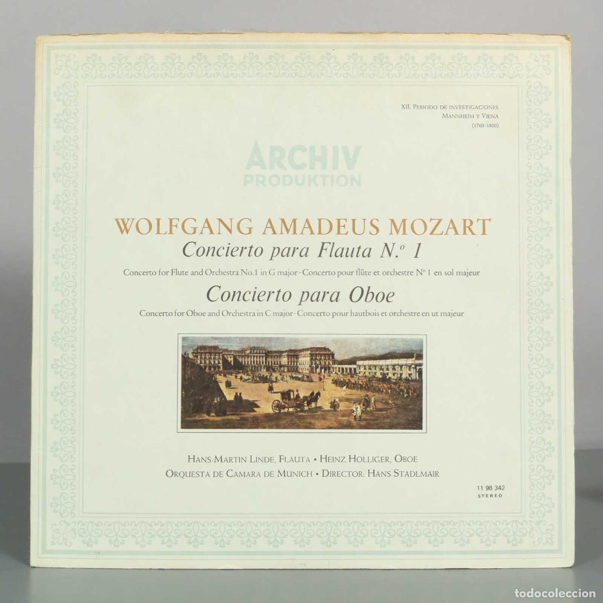 Discos de vinilo: LP. Concierto para Flauta N.&ordm; 1, Concierto para Oboe - Wolfgang Amadeus Mozart - STADLMAIR