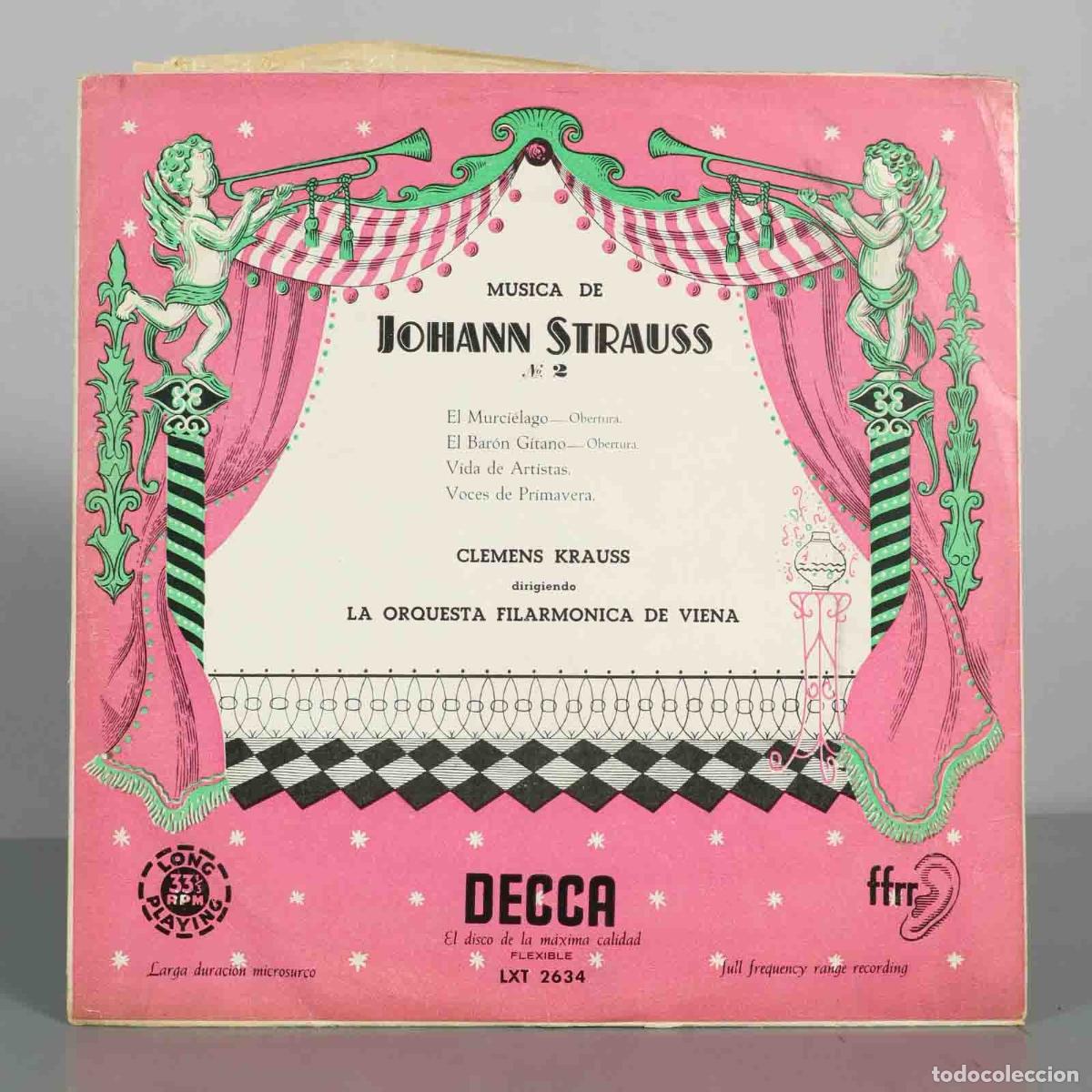 Discos de vinilo: LP. Musica de Johann Strauss No. 2 - Johann Strauss, Clemens Krauss, Orquesta Filarm&oacute;nica de Viena
