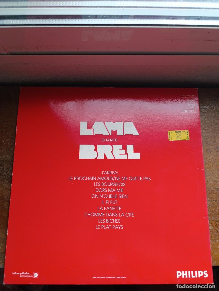 Discos de vinilo: LP Serge Lama &ndash; Lama Chante Brel - Foto 2