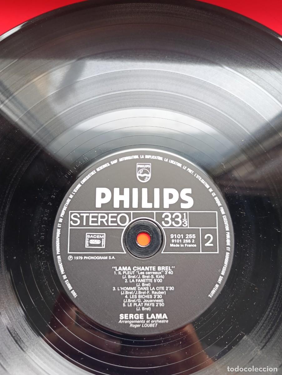 Discos de vinilo: LP Serge Lama &ndash; Lama Chante Brel - Foto 5