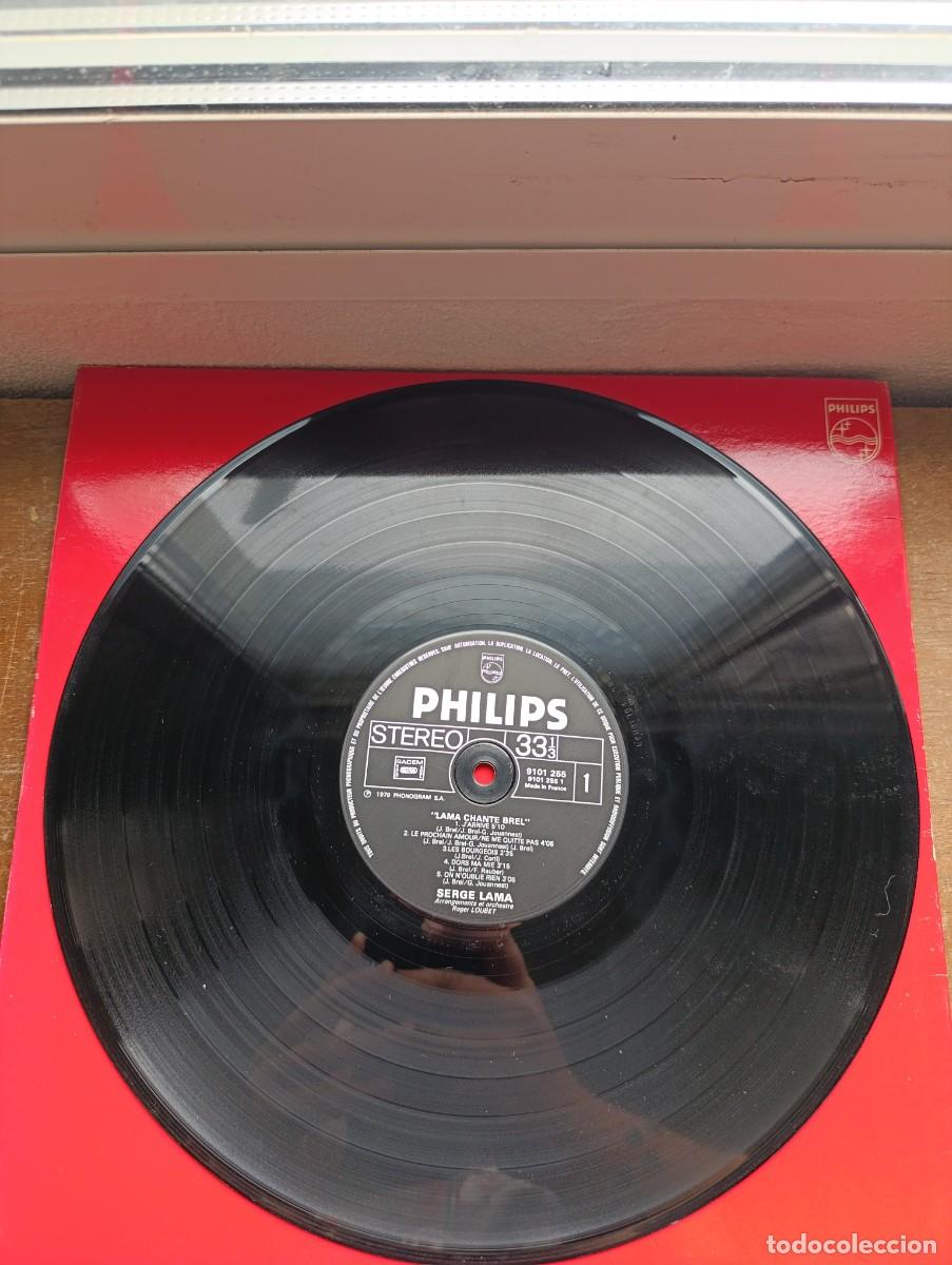 Discos de vinilo: LP Serge Lama &ndash; Lama Chante Brel - Foto 6
