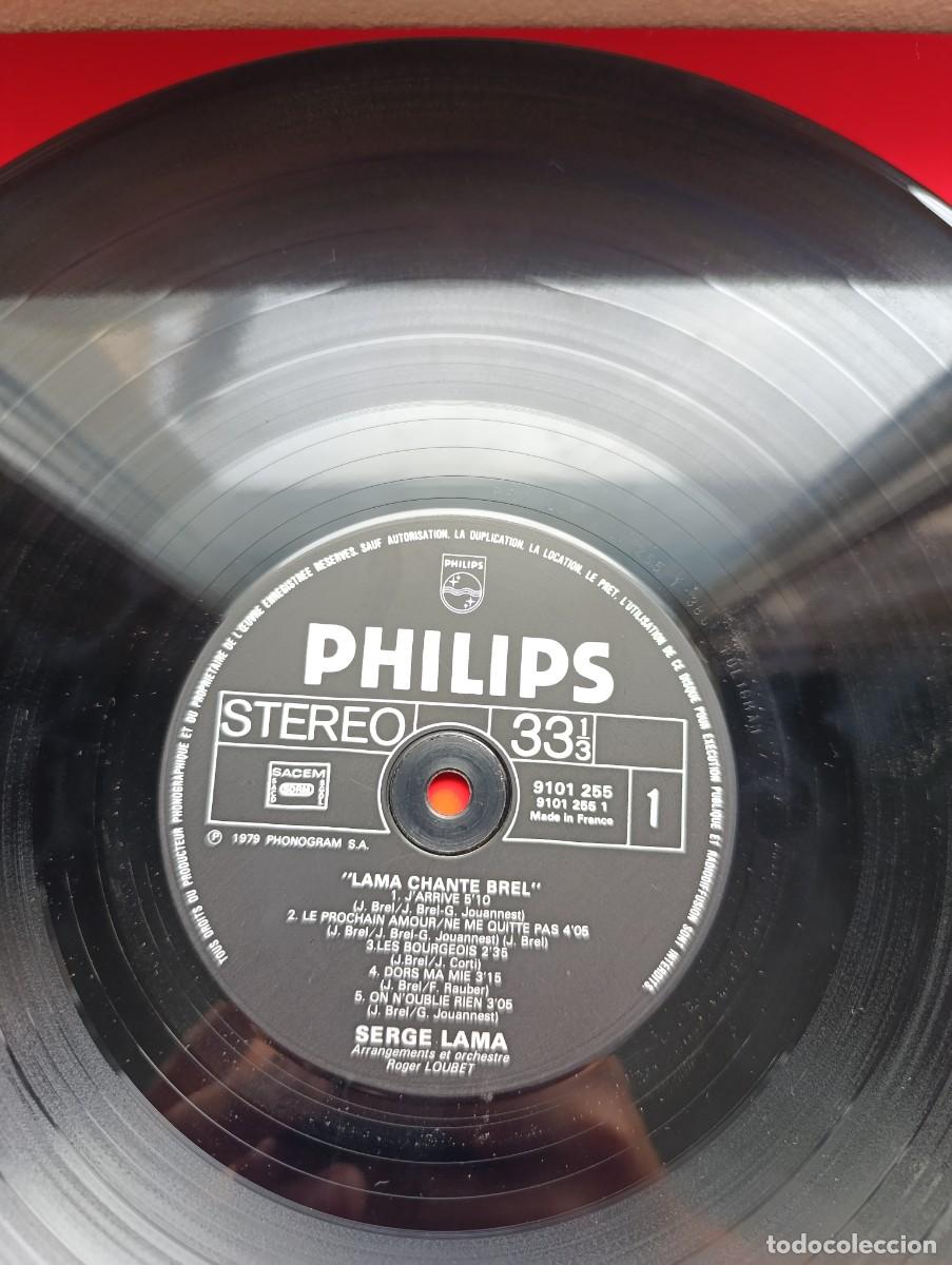 Discos de vinilo: LP Serge Lama &ndash; Lama Chante Brel - Foto 7