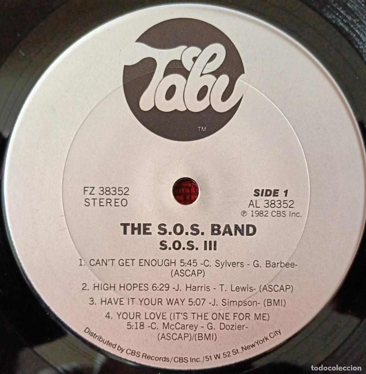 Discos de vinilo: THE S.O.S. BAND ** S.O.S. III ** VINILO LP 1982 USA (SIN PORTADA)