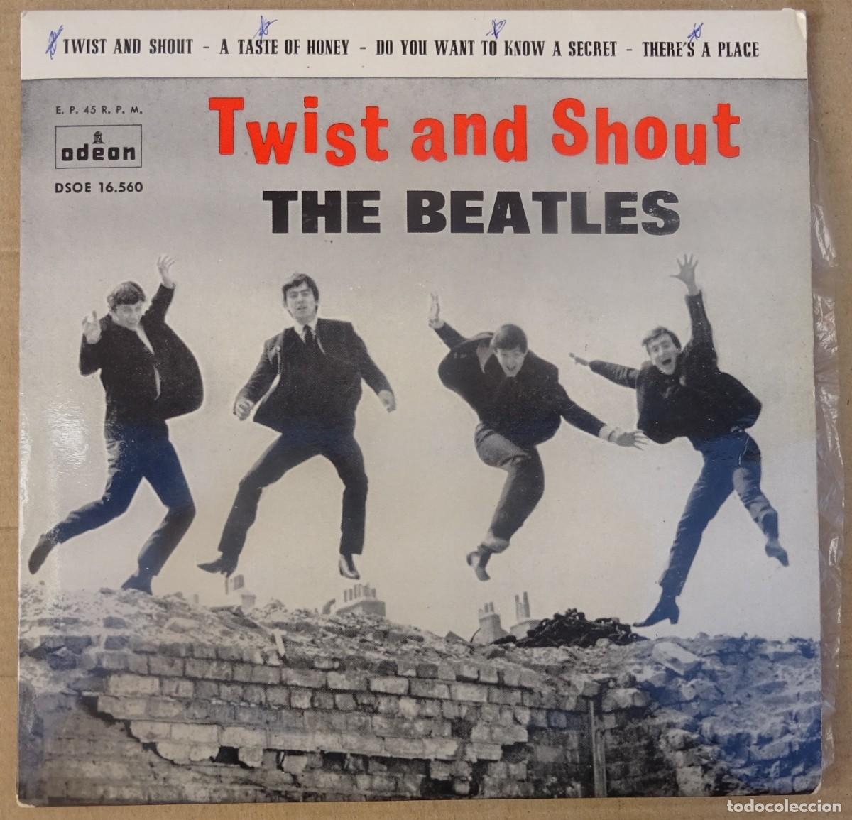 Discos de vinilo: The Beatles TWIST AND SHOUT ,A TASTE OF HONEY, THERE IS A PLACE +1 Emi Barcelona 1963