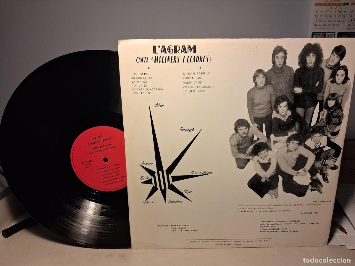 Discos de vinilo: LP L&acute;AGRAM : CANTA MOLINERS I LLADRES - Foto 2