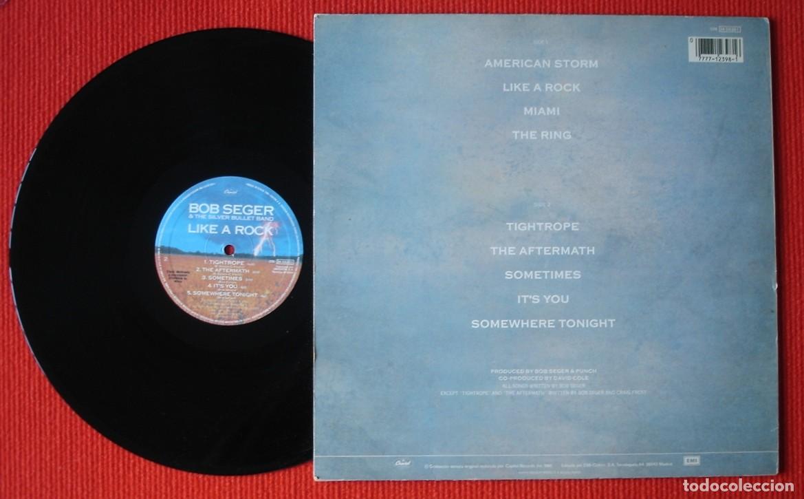 Discos de vinilo: Bog Seger & The Silver... Like a Rock. LP Vinilo. - Foto 2