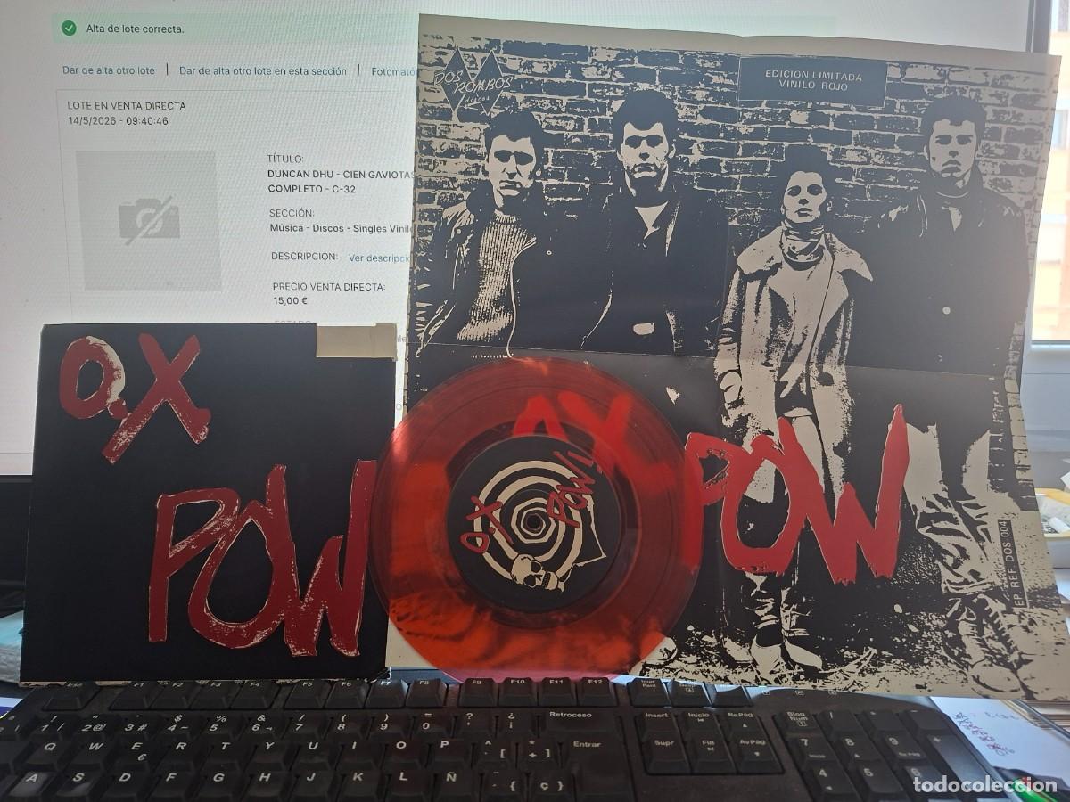 Discos de vinilo: OX POW - ESPERANDO EN LA CALLE - SINGLE DE VINILO COMPLETO - C-32