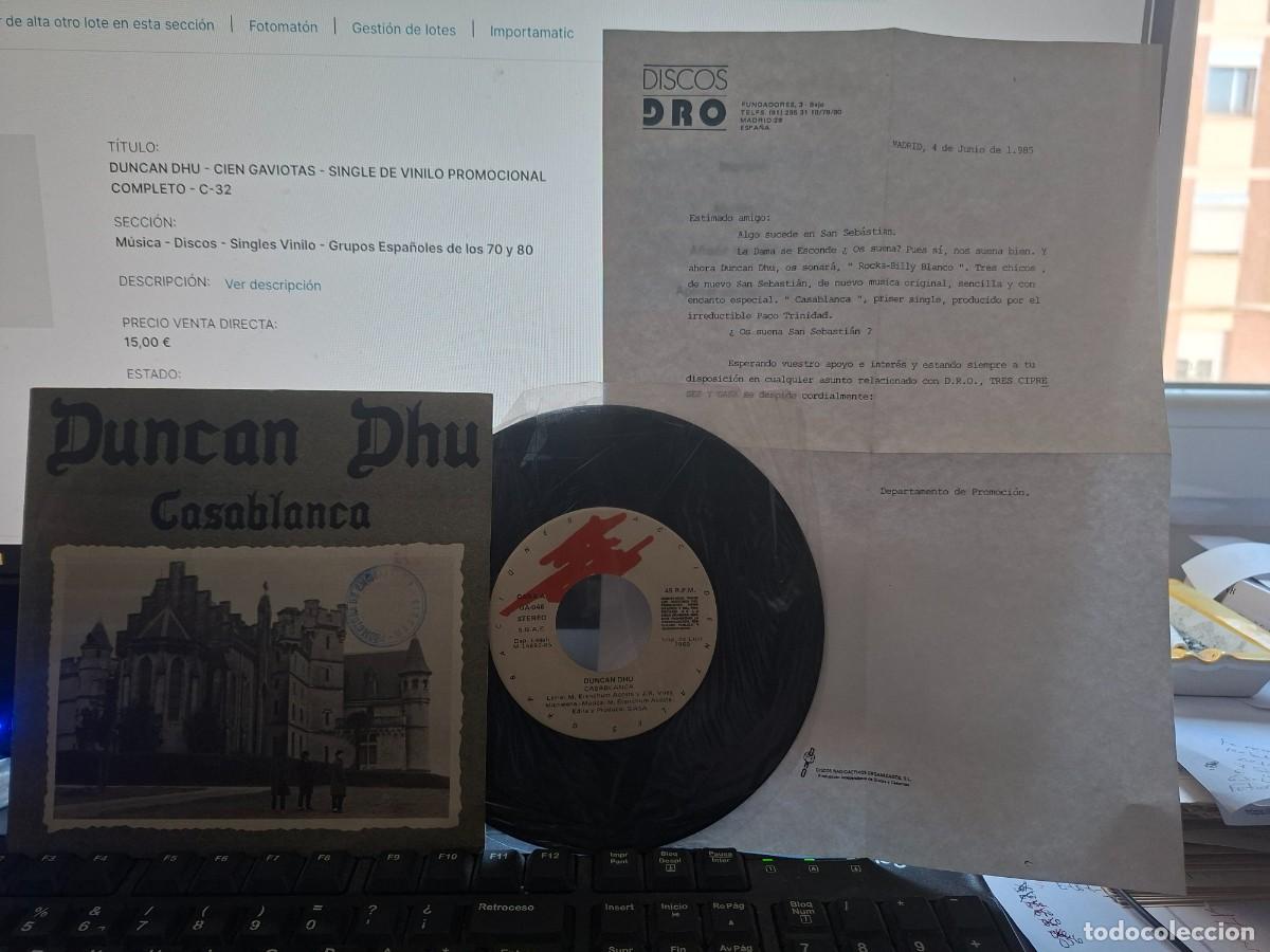 Discos de vinilo: DUNCAN DHU - CASABLANCA - SINGLE DE VINILO PROMOCIONAL COMPLETO - C-32