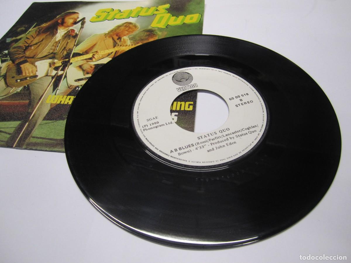 Discos de vinilo: disco vinilo single status quo what youre proposing - Foto 2